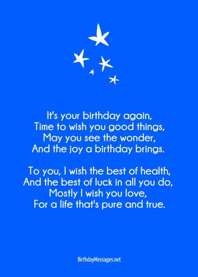 Birthday Poems - Original Poems for Birthdays