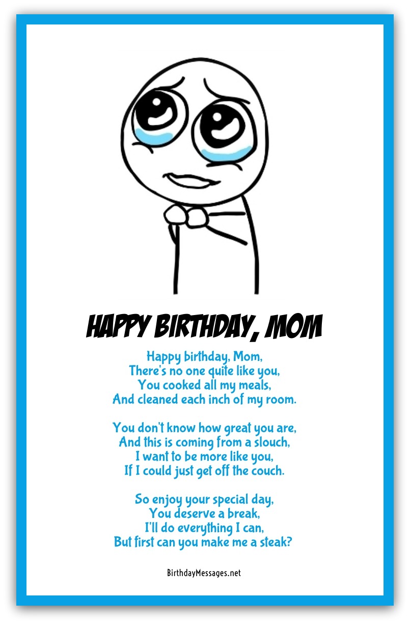 Hilarious Mom Poems 80