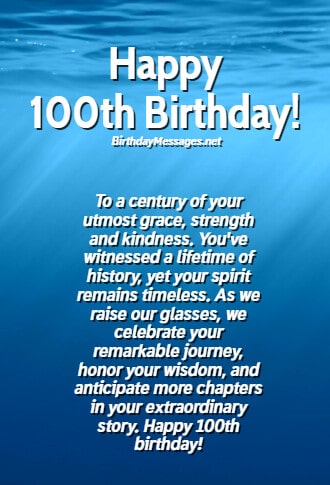Short 100th Birthday Speech - Free Birthday Speech Sample