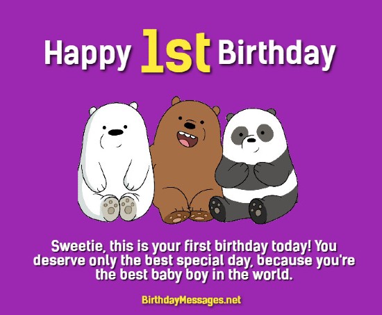 1st Birthday Wishes - Birthday Messages for 1 Year Olds