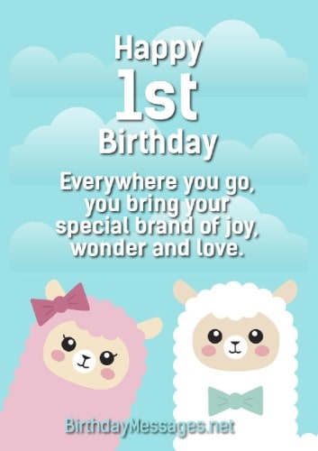 1st Birthday Wishes - Birthday Messages for 1 Year Olds