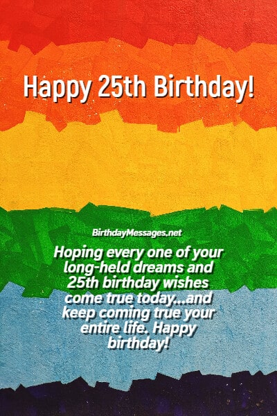 25th Birthday Wishes - 100+ Birthday Messages for 25 Year Olds
