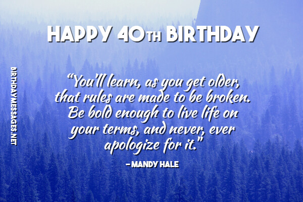 40th Birthday Wishes amp Quotes Birthday Messages for 40 Year Olds