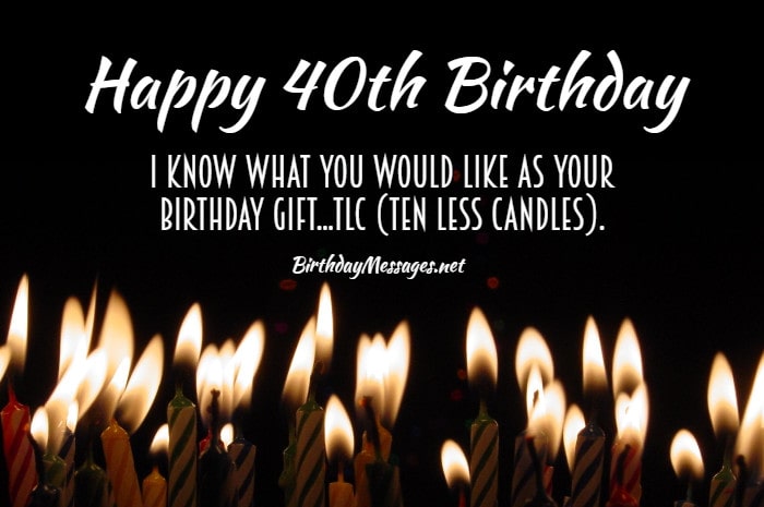 40th Birthday Wishes Quotes Birthday Messages For 40 Year Olds