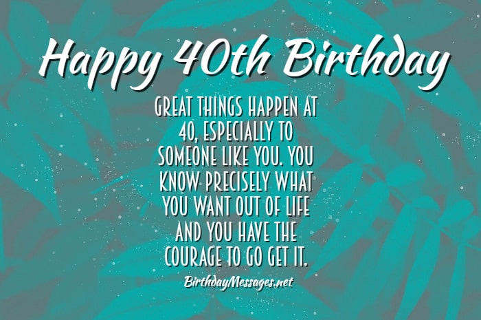 40th Birthday Wishes Quotes Birthday Messages For 40 Year Olds