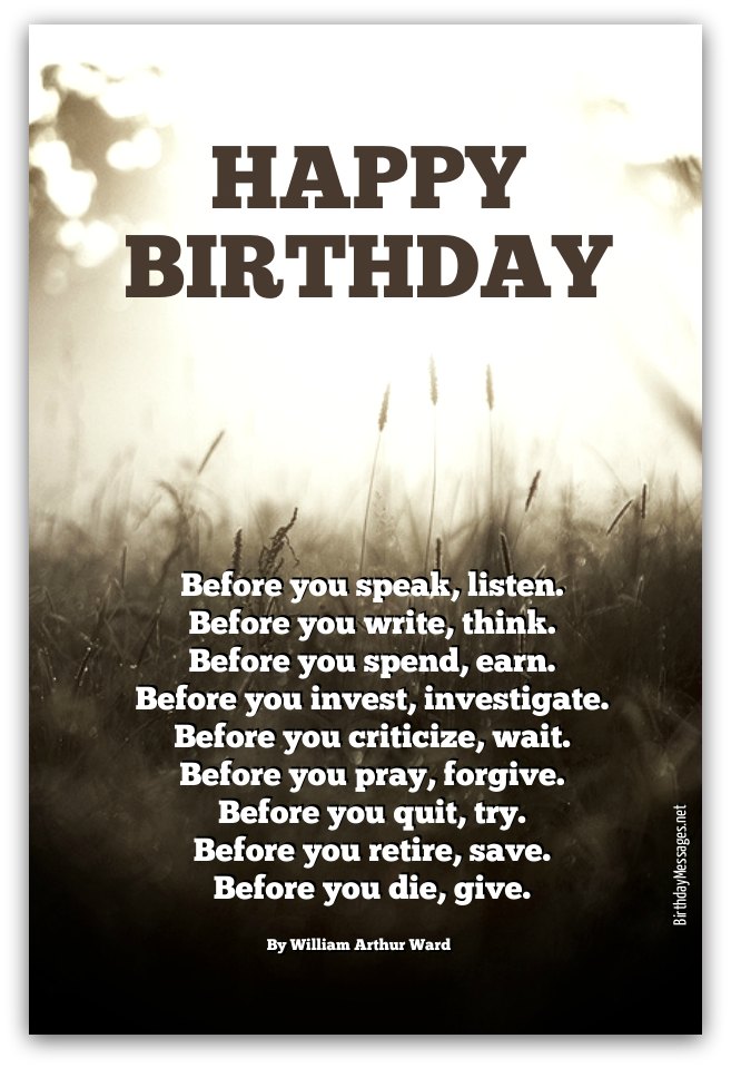Inspirational Birthday Poems - Page 2