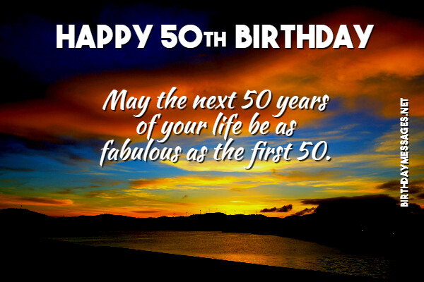 50th Birthday Wishes & Quotes - Happy 50th Birthday Messages