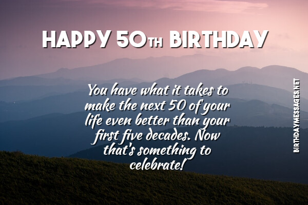 50th Birthday Wishes & Quotes - Happy 50th Birthday Messages