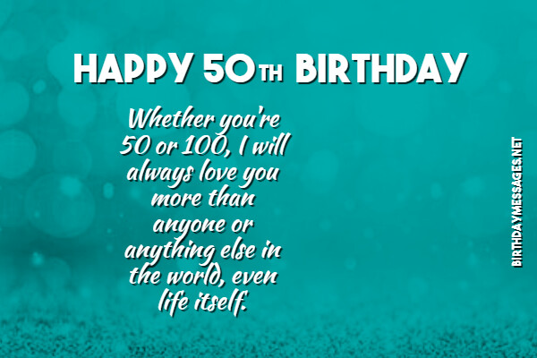 50th Birthday Wishes & Quotes - Happy 50th Birthday Messages