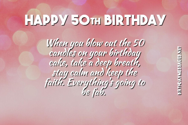 50th Birthday Wishes & Quotes - Happy 50th Birthday Messages