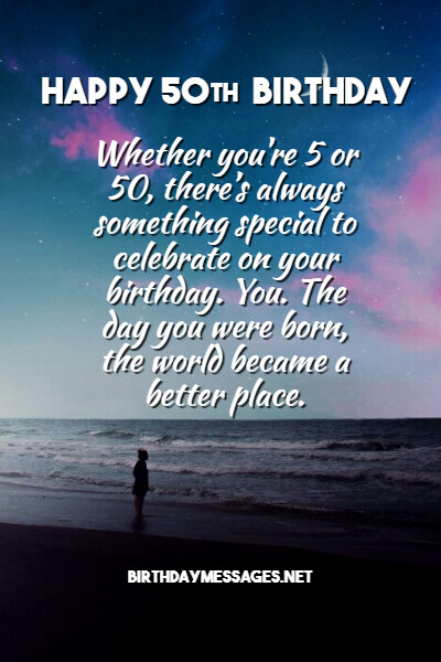 50th Birthday Wishes & Quotes - Happy 50th Birthday Messages