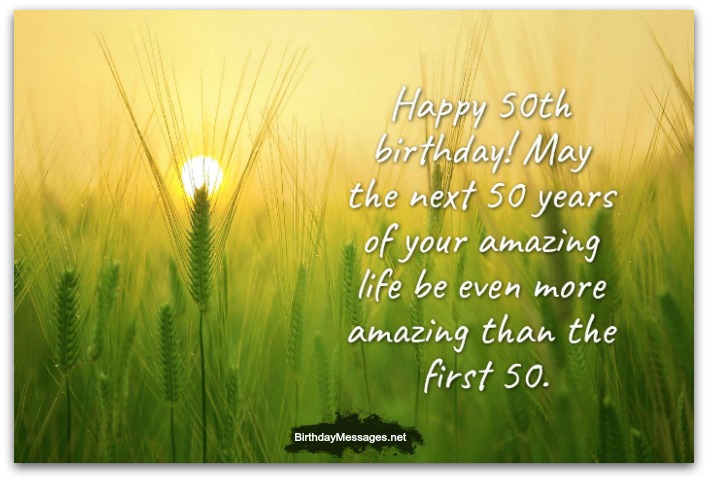 50th Birthday Wishes & Quotes - Happy 50th Birthday Messages