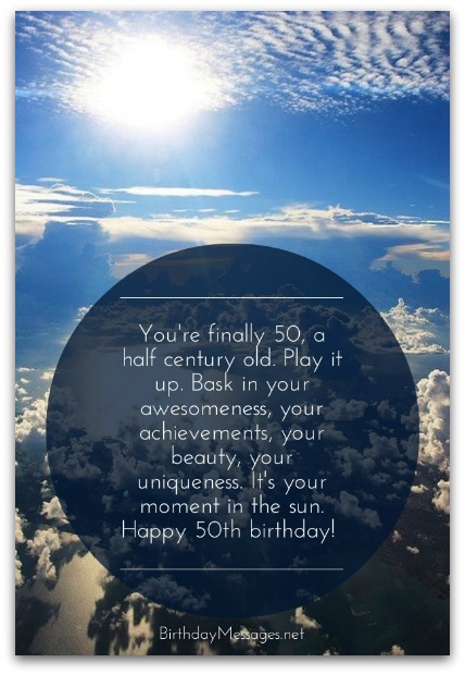 50th Birthday Wishes & Quotes - Happy 50th Birthday Messages