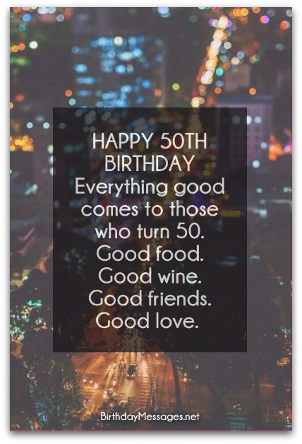 50th Birthday Wishes & Quotes - Happy 50th Birthday Messages