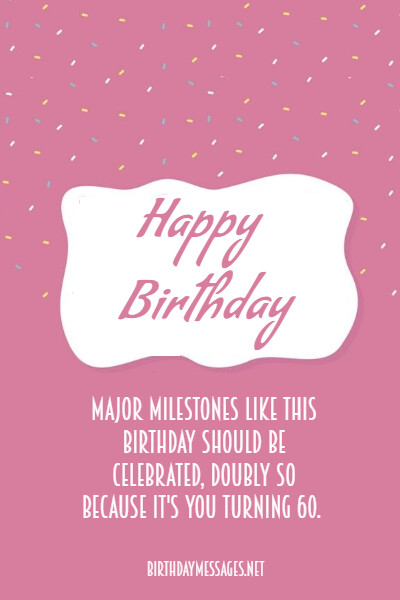 60th Birthday Wishes & Quotes - Birthday Messages for 60 Year Olds