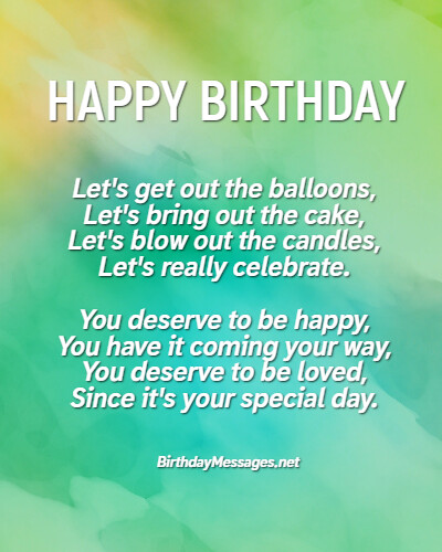 Birthday Messages Unique Birthday Wishes Poems Toasts