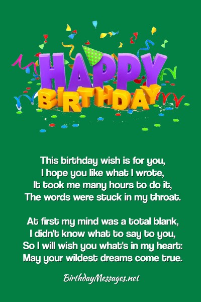 Birthday Poems Heartfelt Humorous Happy Birthday Poems