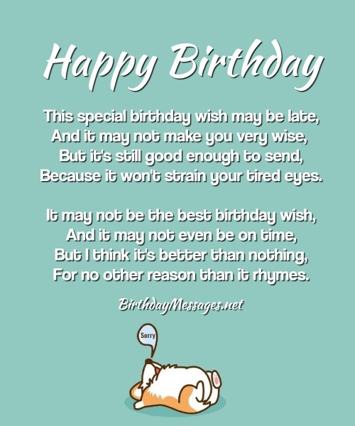 Funny Birthday Poems - Funny Birthday Message & eCard