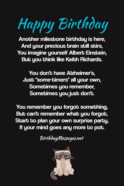 Funny Birthday Poems - Funny Birthday Message & eCard