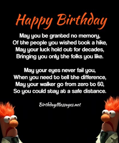 Funny Birthday Poems - Funny Birthday Message & eCard