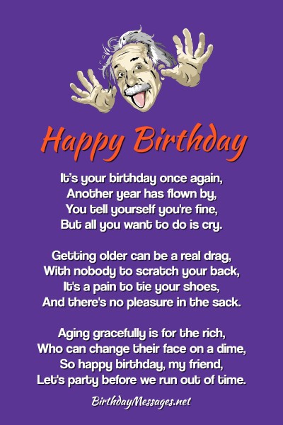 Funny Birthday Poems Funny Birthday Messages