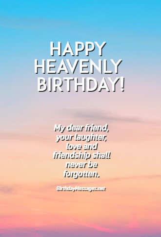 happy birthday in heaven friend poem