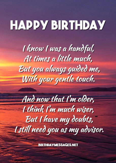 Sentimental Birthday Poems: Sentimental Birthday Messages