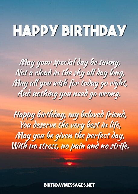 Sentimental Birthday Poems: Sentimental Birthday Messages