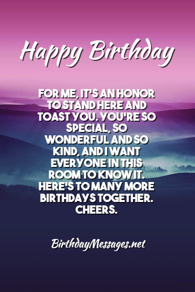 Sentimental Birthday Toasts - Heartwarming Birthday Messages