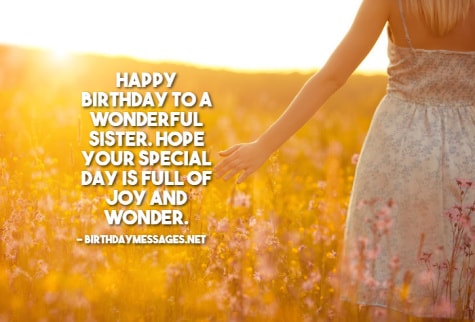 Sister Birthday Wishes - Happy Birthday Messages for Sisters