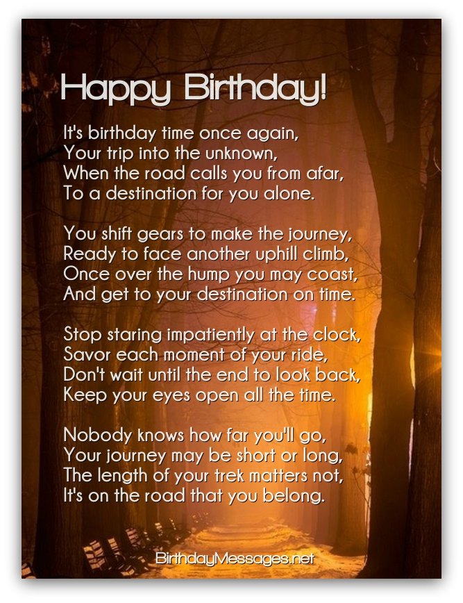 Clever Birthday Poems To Brighten Up