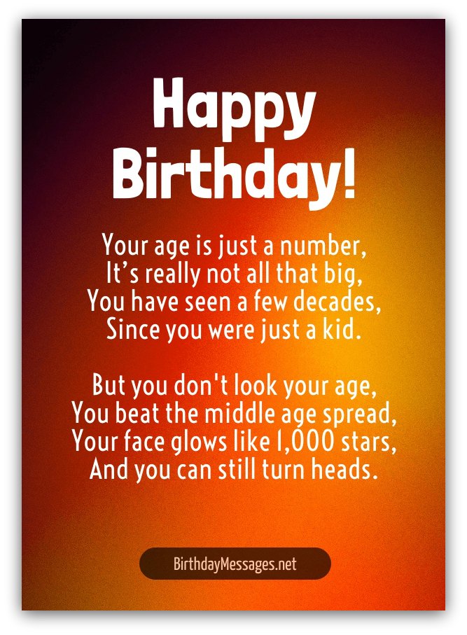 Cute Birthday Poems - Cute Birthday Messages