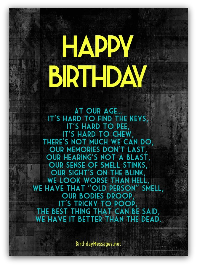 Funny Birthday Poems - Funny Birthday Message & eCard