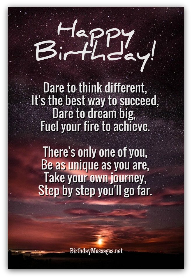Inspirational Birthday Poems - Unique Poems for Birthdays Inspirational Birthday Poems - Unique Poems for Birthdays