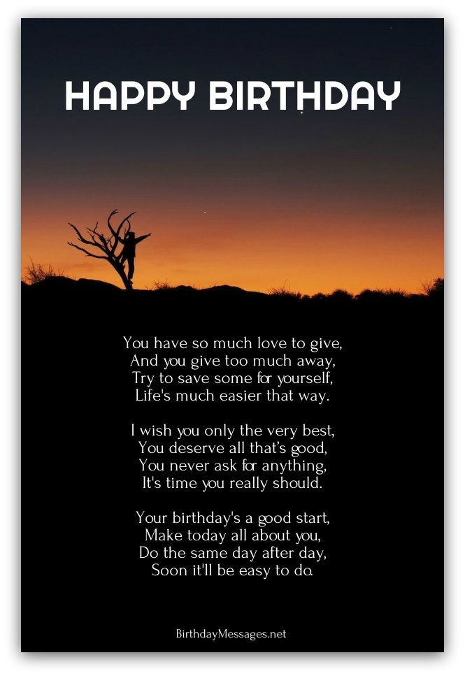 birthday poems for myself