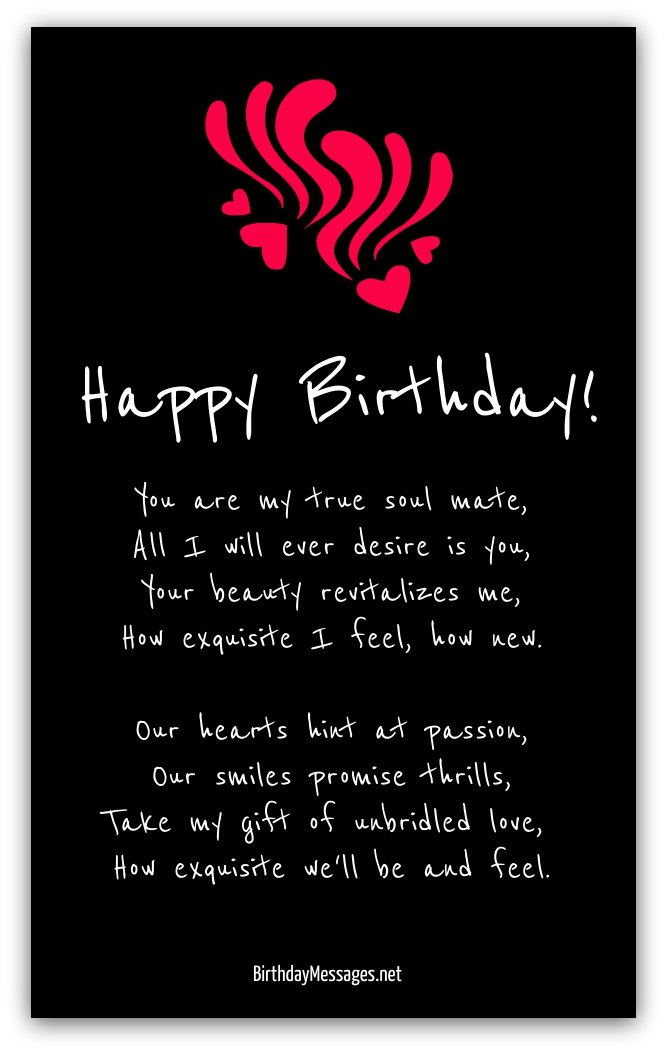 Romantic Birthday Poems For Boyfriend