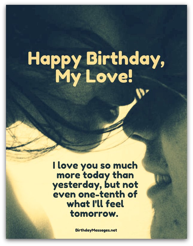 Romantic Birthday  Wishes  Quotes  Loving Birthday  Messages 