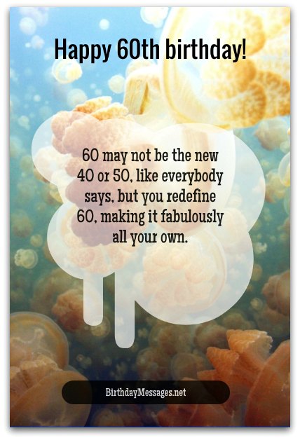 60th Birthday Wishes - Birthday Messages for 60 Year Olds
